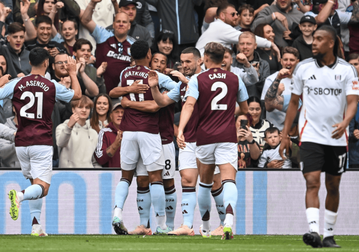 一场1-0，让英超争五形势更激烈，维拉狂揽60分，积分追平切尔西